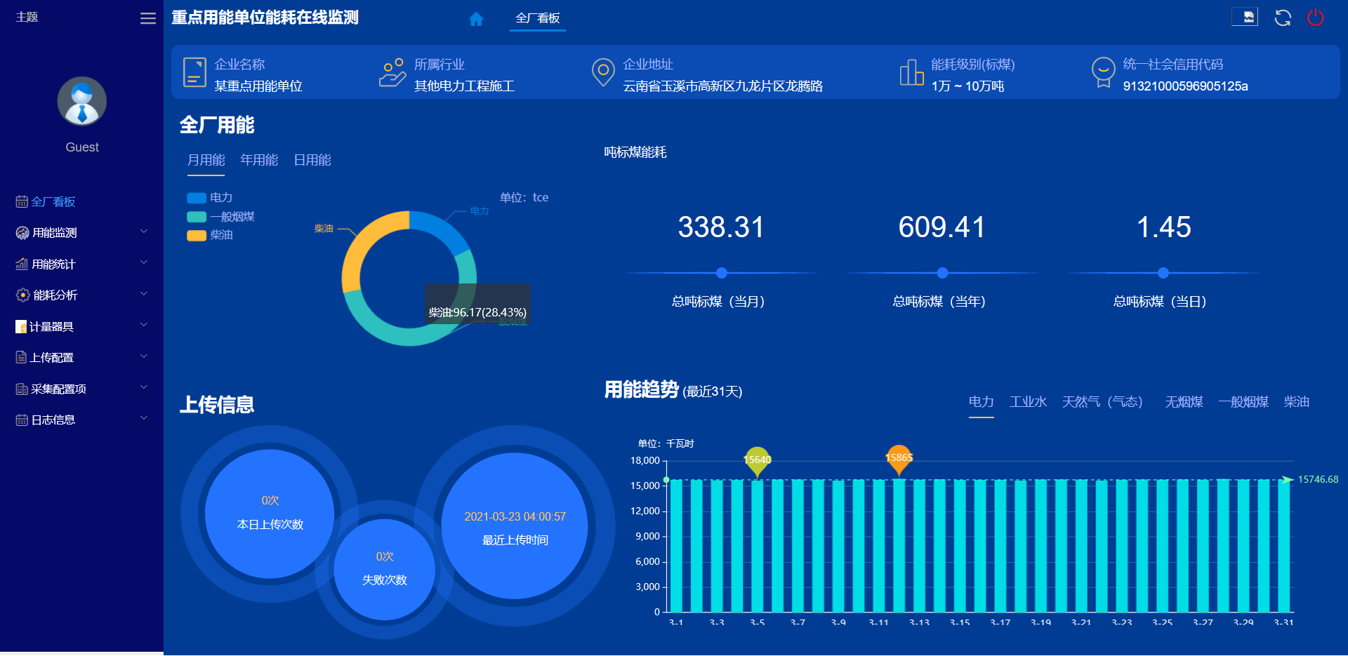 重点用能单位能耗在线监测系统