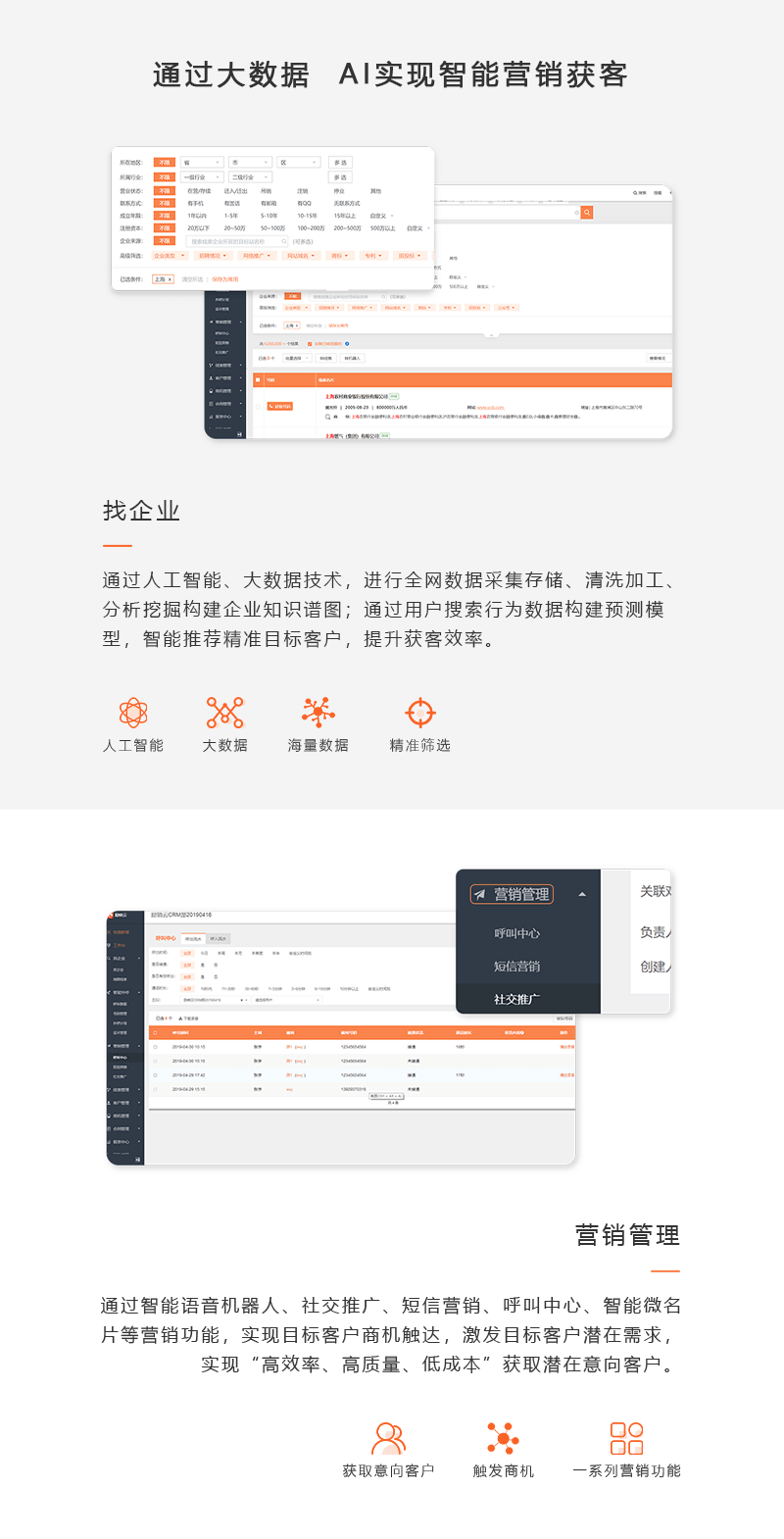 账号开通, 销售管理, CRM, 智能营销