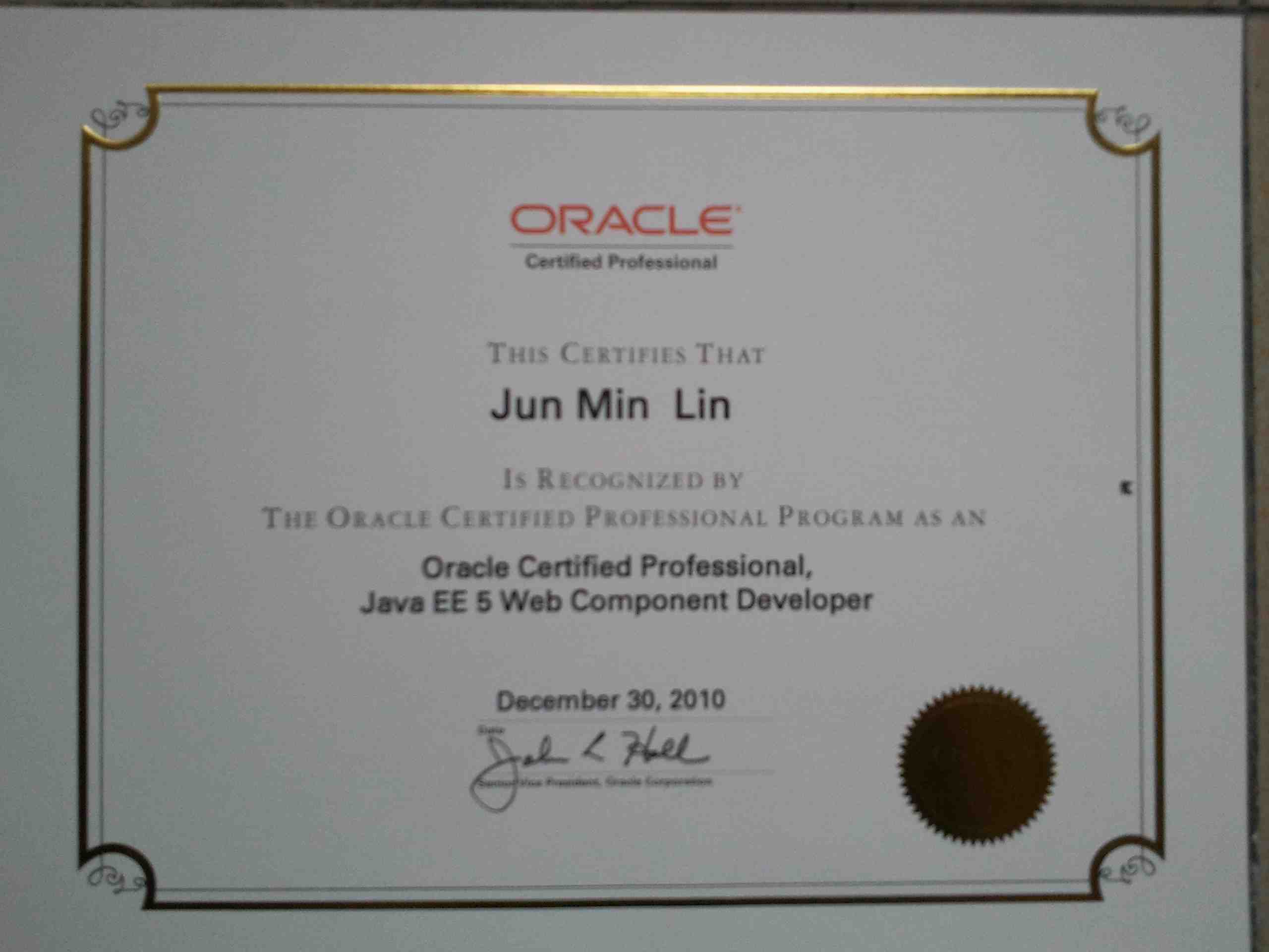 oracle scwcd certification