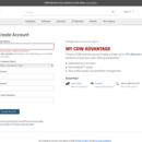 CDW create account, subscription page