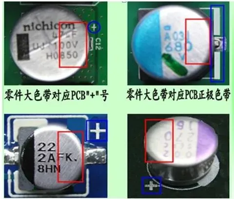 极性是指元器件的正负极或第一引脚与pcb(印刷电路板)上的正负极或第