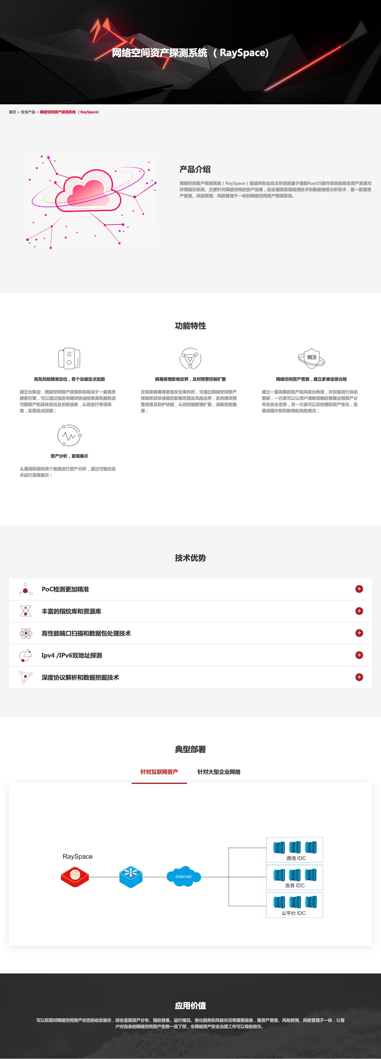 网络空间资产探测系统 （RaySpace)——盛邦安全-解决方案介绍