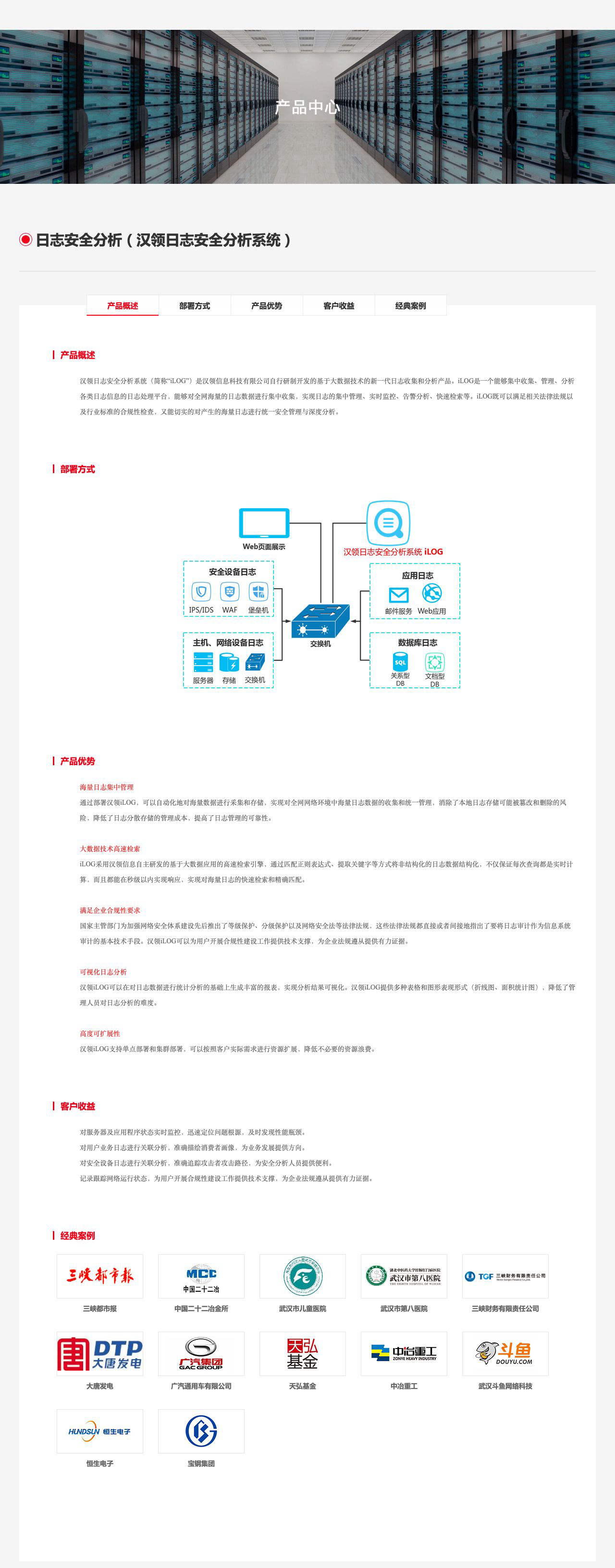 产品中心 - 日志安全分析（汉领日志安全分析系统）-解决方案介绍