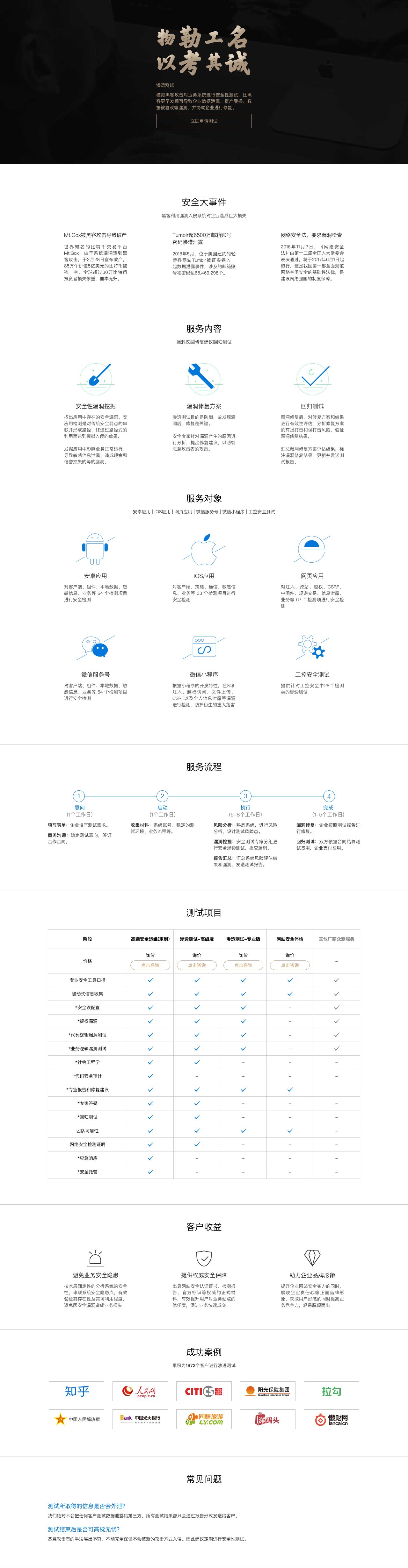 渗透测试_漏洞检测_网站安全检测_网站漏洞修复 - 知道创宇安全服务-解决方案介绍