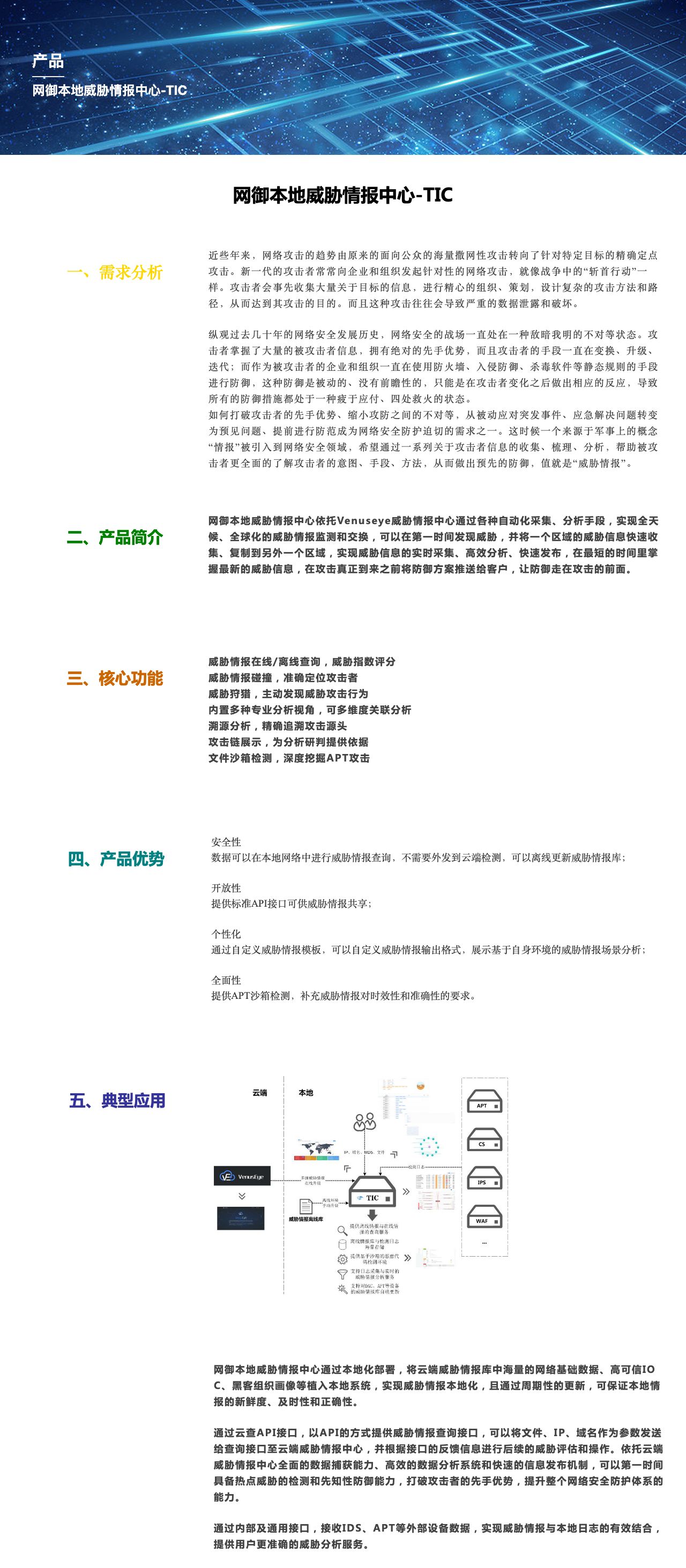 网御本地威胁情报中心-TIC-解决方案介绍