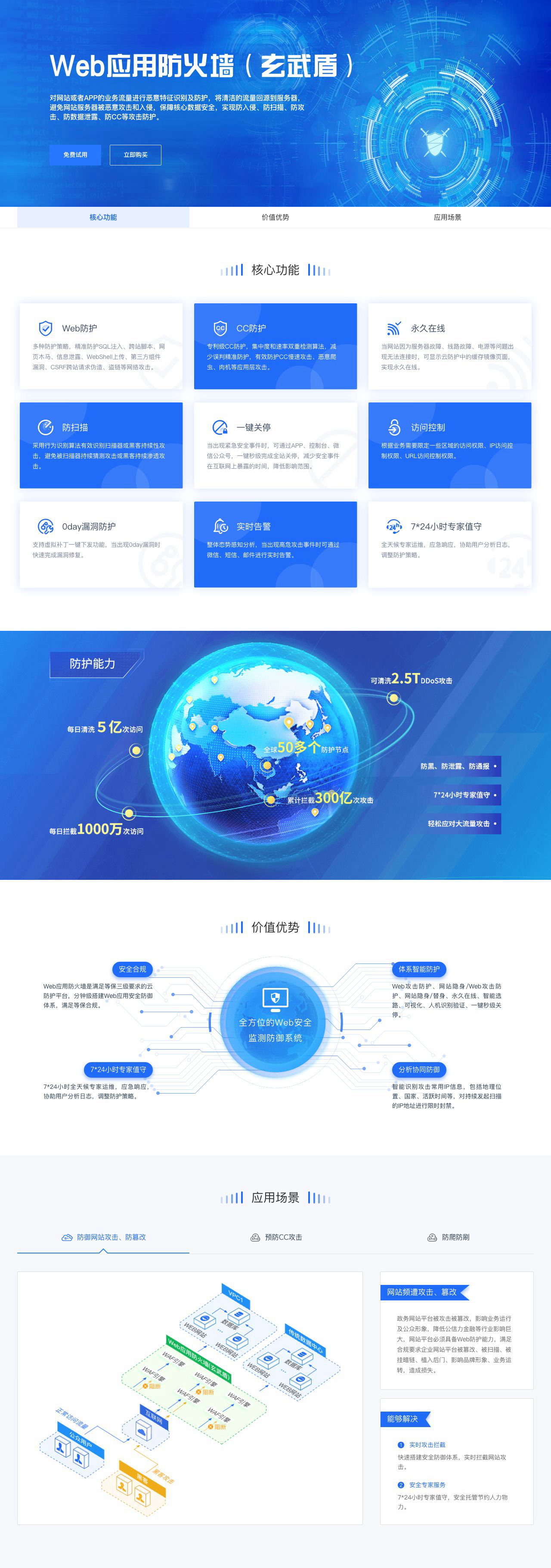 Web应用防火墙-Web防护-CC防护-防扫描-安恒云-解决方案介绍