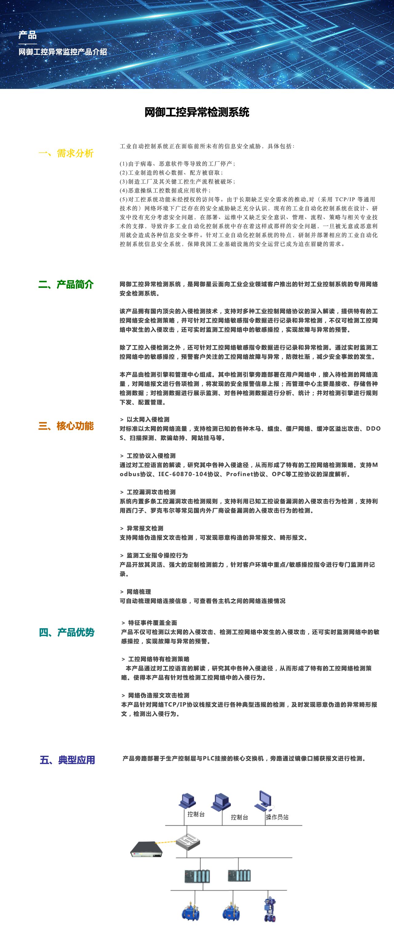 网御工控异常监控产品介绍-解决方案介绍