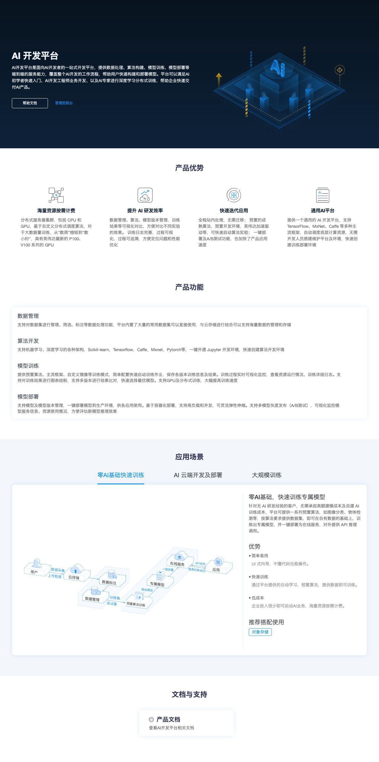 AI 开发平台-解决方案介绍