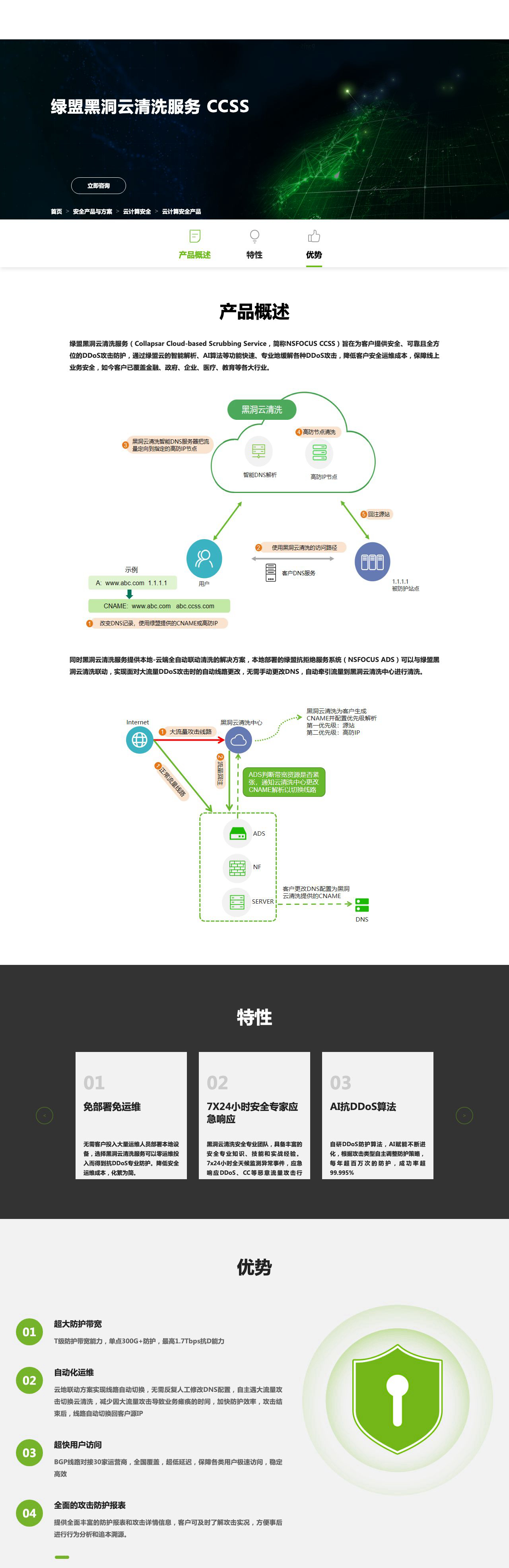 绿盟黑洞云清洗服务 CCSS-解决方案介绍