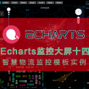  Vue+Echarts监控大屏实例：智慧物流监控模板实例