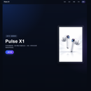 Pulse X1 智能耳机营销落地页