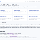 健康计算器工具站 dailyfitcalc.com